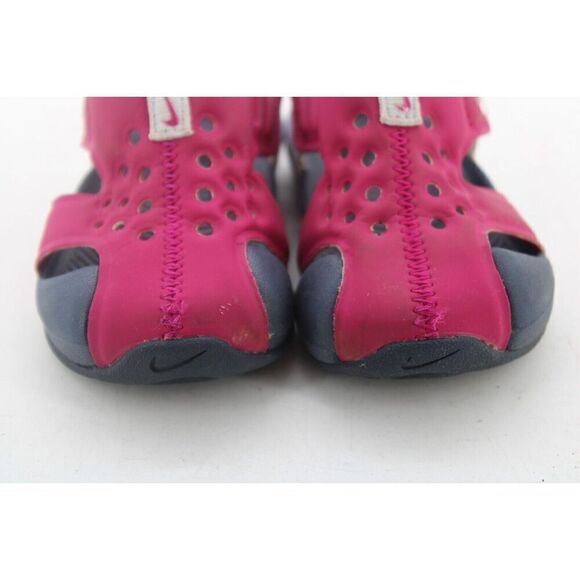 Nike Sunray Protect 2 (PS) Sandals 943827-604 Fireberry/Football Grey Size 5c - Picture 5 of 11